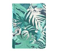 Tourism Illustration Tigers Turquoise Leather Passport Holder Case Passport Cover Waterproof