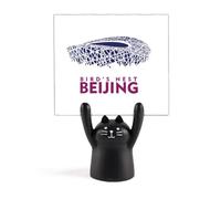 Tourist Bird Nest Beijing China Memo Holder Cartoon Black Cat Stand Decoration
