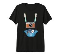 Tourist Camera Strap Fanny Pack Passport Halloween Costume Premium T-Shirt