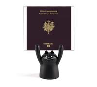 Tourist Country French Unique Flag Memorial Memo Holder Cartoon Black Cat Stand Decoration