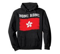 Tourist Holiday Destination Hong Kong Flag Pullover Hoodie