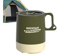 Tourist Mug | Carrying Grip Large Capacity With Lid,Portable Coffee Cups For Camping - Indoor And Outdoor Travel Hiking Backpack Fishing Climbing Sports Tea
