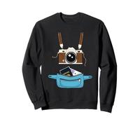 Tourist Spirit Day Camera Passport Travel Around a World Sweatshirt