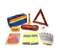 TourKing 9PCS Roadside Assistance Emergency Kit, Auto Safety Kit Car Emergency Tool for European Travel with Tow Rope, Jumper Cables, Ideal Accessory for Truck,SUV