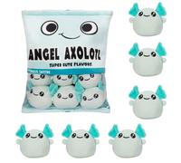 TourKing Cute Axolotl Plush Toy,Removable Salamander Animal Throw Stuffed Plush Pillow Soft Blue Axolotl Doll Creative Birthday Gift for Kids Girls Boys