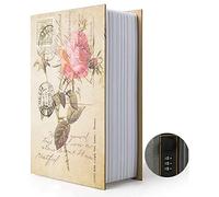 TourKing Diversion Book Safe Storage Box, Dictionary Secret Safe with Security Combination Lock/Key, Rose