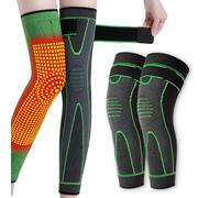 Tourmaline Acupressure Self-Heating Shaping Knee Sleeve, Heated Knee Protector for Warm, High Eelasticity Compression Sports Rodilla Pads (Green,L)
