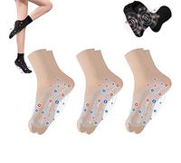 Tourmaline Ionic Body Shaping Stretch Socks, Rapid Detox & Tourmaline Ionic Body Shaping Stretch Socks, Tourmaline Acupressure Self-Heating Shaping Socks (Skin Tone,3 Pairs)
