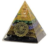 Tourmaline Orgone Pyramid 2.3" x 2.8" | Healing Crystals and Stones | Resin Based Orgone Generator | Crystal Pyramid Chakra Stones Pyramid Crystals | Orgonite Pyramid