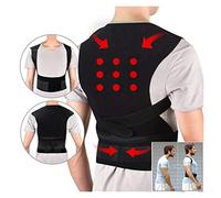 Tourmaline Self-Heating Magnetic Therapy Waist Back Shoulder Posture Corrector Spine Lumbar Brace Back Support Belt Pain Relief (Color : Black, Size : X-Large) (Black XL)