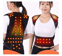 Tourmaline Self-heating Magnetic Therapy Waist Back Shoulder Posture Corrector Spine Lumbar Brace Back Support Belt Pain Relief (M) (XL)