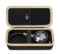 Tourmate Hard Storage Case for JACO Superior Products/TIRETEK/AetralYB/ETENWOLF/VONDIOR Tire Pressure Gauge,Travel Case for Professional Accuracy - 100/200 PSI (Box for Sale), black & gold, Portable