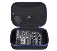 Tourmate Hard Storage Case for Mackie 4-channel Mixer- Travel Case for Storage Accessories,Protective Hard Shell Portable Travel(Box for Sale) (Black & Blue, 4-channel)