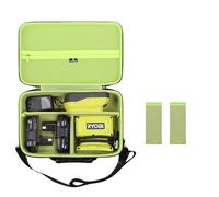 Tourmate Hard Storage Case for Ryobi RPI18-0 High Pressure Compressor Battery - Travel Case for Ryobi 18V ONE+ HIGH Pressure Digital INFLATOR, PCL001B(Box for Sale) (Black & Green, M)