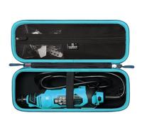 Tourmate Hard Storage Case for Sharp Pebble Electric Chainsaw Sharpener - Travel Case for Lyhubmh/V-MODEST/AR-PRO/Ausacce Electric Chainsaw Sharpener Kit(Only Case) (Black & Cyan)