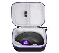 Tourmate Hard Travel Case for Logitech Ergo M570 M575 / Nulea Wireless Trackball Mouse (Case Only) (Oxford, Black & Purple)