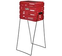 Tourna Ballport Tennis Ball Hopper Holds 80 Balls Durable and Lightweight - Red