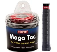 Tourna Mega Tac Extra Tacky Overgrip, Black (30-Pack) (MT-30-XLBK)