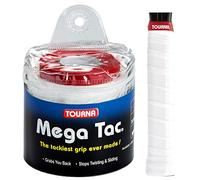 Tourna Mega Tac Extra Tacky Overgrip, White (30-Pack) (MT-30-XLW)