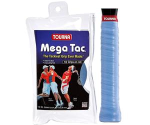 Tourna Mega Tac XL - Blue - 10 Grip - Tennis - Squash - Racquetball - Pickleball