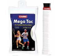 Tourna Mega Tac XL - White - 10 Pack - Overgrips - Tennis - Squash - Badminton