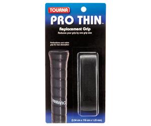 Tourna Pro Thin Tennis Racket Replacement Grip - 1.25mm - Black