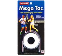 Tourna Unique Unisex - Adult Overgrip Mega Tac 3 Pack, White, Standard