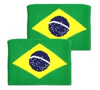 Tourna Unisex Adult Brazilian Flag Tennis Wrist Band - Blue