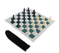 Tournament Chess Set, International Standard Chess Game Set with 32 Chess and Storage Bag Portable Tournament Roll Up Chess Board for Travel Home Club