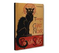 Tournee Du Chat Noir Cat Vol.1 By Theophile Steinlen Canvas Print | Gallery Wrapped 30mm Frame Wall Art | 24x16 inches | Ready to Hang | Classic Animals Picture | Living Room Bedroom Lounge Office