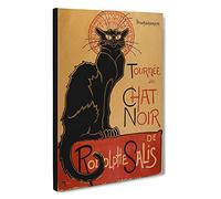 Tournee Du Chat Noir Cat Vol.1 By Theophile Steinlen Canvas Print | Gallery Wrapped 30mm Frame Wall Art | 30x20 inches | Ready to Hang | Classic Animals Picture | Living Room Bedroom Lounge Office