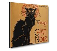 Tournee Du Chat Noir Cat Vol.1 by Theophile Steinlen Canvas Print | Gallery Wrapped 30mm Frame Wall Art | 20x20 inches | Ready to Hang | Modern Animals Picture | Living Room Bedroom Lounge Office