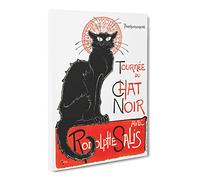 Tournee Du Chat Noir Cat Vol.2 By Theophile Steinlen Canvas Print | Gallery Wrapped 30mm Frame Wall Art | 20x14 inches | Ready to Hang | Classic Animals Picture | Living Room Bedroom Lounge Office