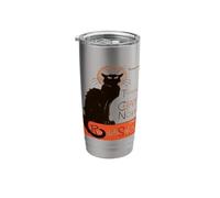 Tournee Du Chat Noir Paris Distressed Vector Stainless Steel Insulated Tumbler