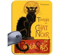 Tournee du Chat Noir Steinlen Black Cat Mouse Mat. French Art Print Mouse Pad