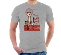 Tournee Du Tigre Raye Avec Le Petite Calvin and Hobbes Men's T-Shirt Heather Grey