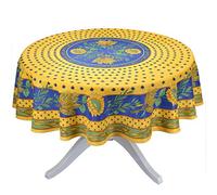 Tournesol Yellow 70" Round French Provencal Polyester Tablecloth
