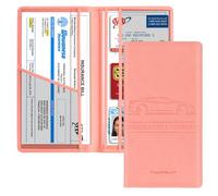 TOURSUIT Car Registration & Insurance Card Holder, Pink