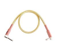Tourtech 0.6m/2ft Braided Tweed Angled Guitar Cable