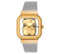 TOUS D-Bear Party Analog Watch with Steel Bracelet, Gold and Silver, Classic