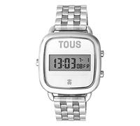 TOUS Digital watch with steel bracelet, hour, minute, second, day, month, day, weekday, 1/100 second chronograph and alarm, water-resistant to 5 ATM, D-Logo collection