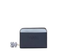 TOUS medium Doble Audree bear-charm embossed wallet - Blue One Size