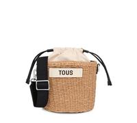 TOUS Women's Raffia Black Saca Scoubidou 395901575 Woman, Talla única