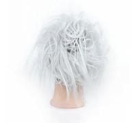 Tousled Messy Bun Hair Piece Straight Curly Mix Ponytail Extensions Fake Synthetic Elastic Band Scrunchies Hairpiece for Women Girls (Color : Q17 60) (Q17 Grey),Q17 Grey