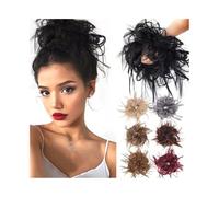 Tousled Updo Messy Bun Hair Piece Elastic Synthetic Hair Scrunchies Ponytail Extension(33)