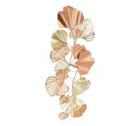 TouSuaRSi Large Metal Wall With Art Ginkgo Leaf 136x62cm Gold And Copper 3d Wall Decor For Living Room, Vintage Iron Sculpture With Baked Paint Finish, Hanging Wall Art For Home, Office, Hotel