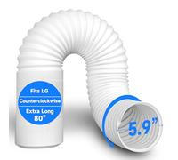 Toutgood 5.9 Inch Portable Air Conditioner Hose, Counterclockwise AC Exhaust Hose Length to 80 Inch Universal Flexible Thread Air Conditioner Parts Compatible with Haier, LG, Delonghi
