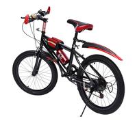 TouTToNG 20 Inch Unisex Mountain Bike, 7 Gang Speed MTB Bike Kids Girls Boys Multi-Gear Hard Steel Bicycle with Brake max 85 Kg (Red)