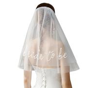 toututu Bride To Be Embroidered Veil - Bride Veil Bachelorette Party Favors, Bach Party Accessory, Bride To Be Headband Decorations, White Bridal Shower Gift, Wedding Bridesmaid Engagement Supplies,