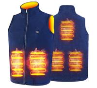 TOUVE Heated Vest, Polar Fleece Heated Jacket for Men/Women, Unisex Heated Gilet with 3 Adjustable Temperature with USB Winter Thermal Vest, Heating Jacket Gilet for Outdoor Activities(NO Power Bank)